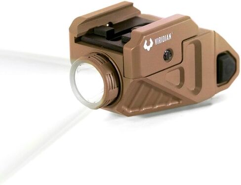 Viridian New CTL FDE Rechargeable Compact High Output 525 Lumen Weapon Light, with SAFECharge Power Source, Universal Rail Mounted, Instant-ON® in Kuwait