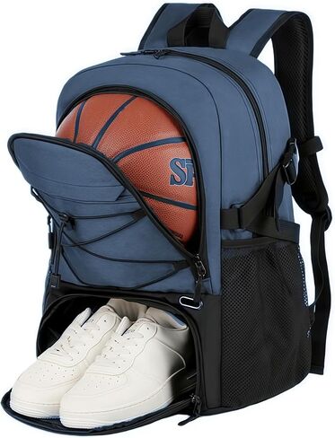 حقيبة ظهر رياضية سعة 35 لترًا مع حجرات للأحذية والكرة جيدة التهوية، وحقيبة رياضية مقاومة للماء لكرة السلة وكرة القدم والكرة الطائرة والسفر in Kuwait