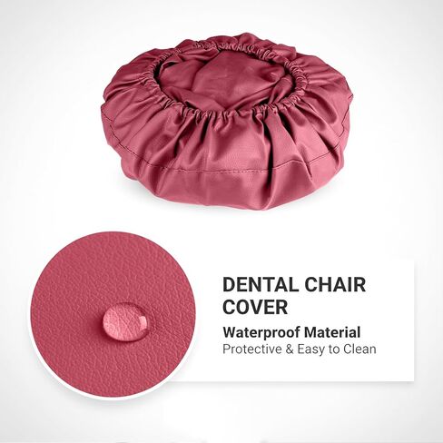 طقم أغطية كراسي الأسنان مكون من 4 قطع - جلد بولي يوريثان بالكامل، حافظة واقية مقاومة للماء ومرنة لمعدات طبيب الأسنان (متوسط ​​الحجم، أرجواني) in Kuwait