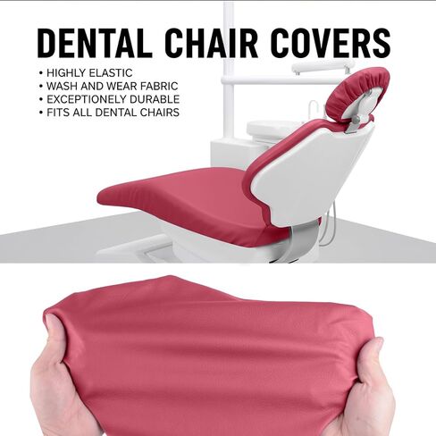 طقم أغطية كراسي الأسنان مكون من 4 قطع - جلد بولي يوريثان بالكامل، حافظة واقية مقاومة للماء ومرنة لمعدات طبيب الأسنان (متوسط ​​الحجم، أرجواني) in Kuwait