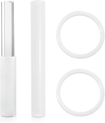 4 Pcs Singing Bowl Mallet And Silicone O Ring Set,Include 2 Acrylic Rubber Mallet Striker,2 Silicone Cushion for Playing Quartz Crystal Singing Bowls(White) in Kuwait