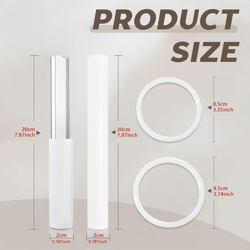 4 Pcs Singing Bowl Mallet And Silicone O Ring Set,Include 2 Acrylic Rubber Mallet Striker,2 Silicone Cushion for Playing Quartz Crystal Singing Bowls(White) in Kuwait