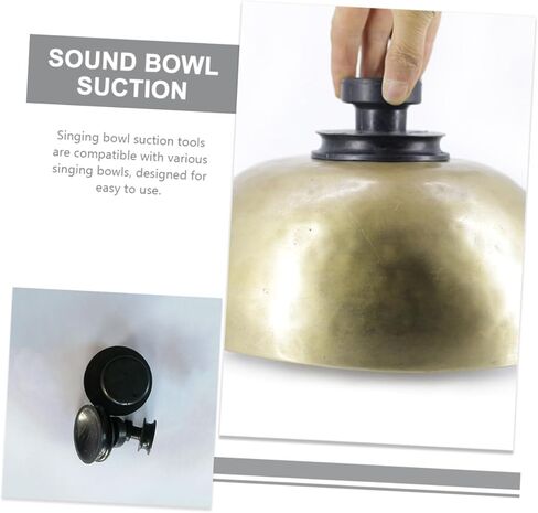Singing Bowl Suction Cups 2-Pack 1.57 & 2.36 Inch Handles Sound Therapy Tool Stable Grip Bowl Lifter for Meditation Relaxation in Saudi Arabia