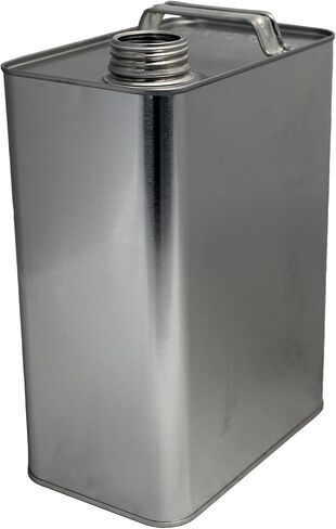 Air Sea Containers | 1 Gallon F-Style Reusable Metal Can | Metal Can with Delta Opening | Versatile Screw On Cap Containers | Dimensions: 14-5/8"x9-1/8"x10-1/2" | Secure Storage and Easy Pouring in Kuwait