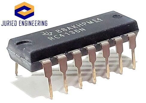 RC4136N RC4136 Quad Low Noise 30V Operational Amplifier Op Amp Breadboard-Friendly IC DIP-14 (Pack of 10) in Saudi Arabia