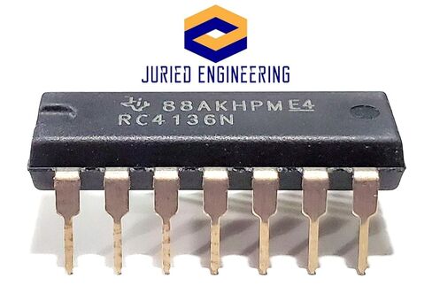 RC4136N RC4136 Quad Low Noise 30V Operational Amplifier Op Amp Breadboard-Friendly IC DIP-14 (Pack of 10) in Saudi Arabia