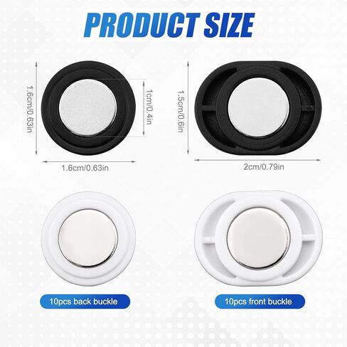 10 Pairs Race Bib Magnets, Magnetic Running Race Buckle Clips Runners Bib Holders Magnets Fasteners Number Pins for Marathon Triathlon Run Cycling Accessories in Saudi Arabia