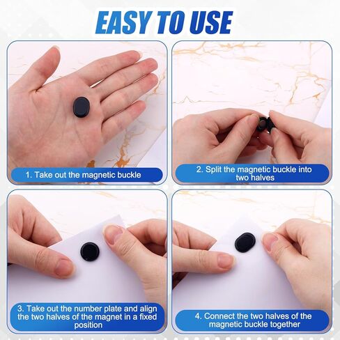 10 Pairs Race Bib Magnets, Magnetic Running Race Buckle Clips Runners Bib Holders Magnets Fasteners Number Pins for Marathon Triathlon Run Cycling Accessories in Saudi Arabia