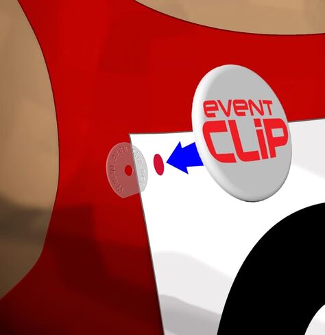 مشابك السباق Happy، Running Snap-Lock لتأمين أرقام الجري وركوب الدراجات. مصنوعة من البلاستيك المعاد تدويره الأصلي والأفضل لعام 2012. in Kuwait