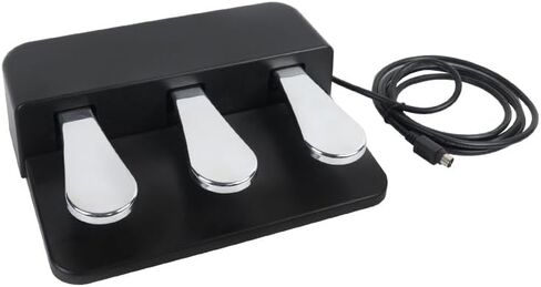 3-Pedal Unit for Digital Pianos - Compatible with Yamaha P-125, P-225, P-525, DGX-670, Includes Sustain, Soft, and Sostenuto Pedals in Kuwait