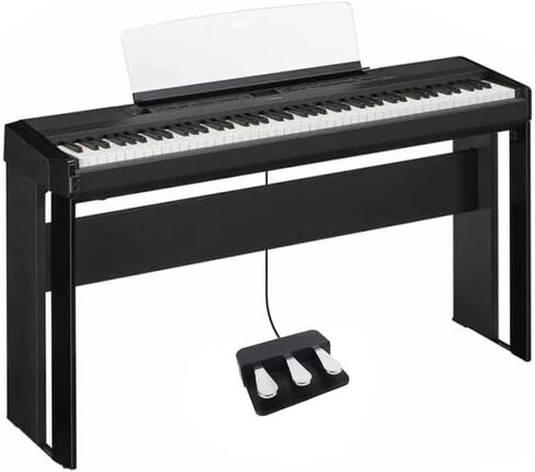 3-Pedal Unit for Digital Pianos - Compatible with Yamaha P-125, P-225, P-525, DGX-670, Includes Sustain, Soft, and Sostenuto Pedals in Kuwait