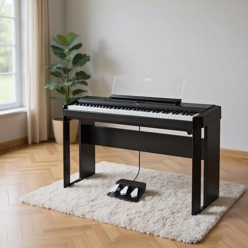 3-Pedal Unit for Digital Pianos - Compatible with Yamaha P-125, P-225, P-525, DGX-670, Includes Sustain, Soft, and Sostenuto Pedals in Kuwait