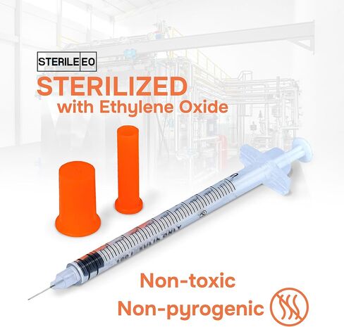 0.3 ml/cc Syringes 31G x 5/16’’ (8mm), Orange Cap, Box of 50 pcs in Kuwait