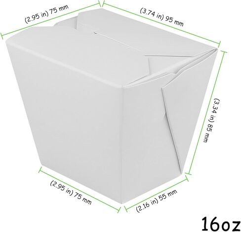 100 Packs 16 Oz Kraft Paper To Go Box, White Chinese Take Out Container, Paper Takeout Boxes Chinese Food Boxes for Parties, Catering, Restaurants in Saudi Arabia