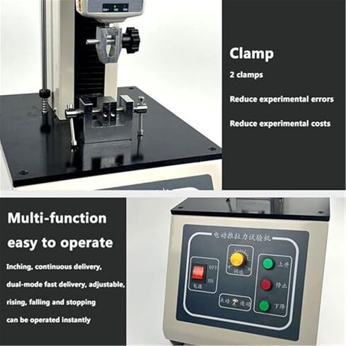 جهاز قياس القوة الرقمي، جهاز اختبار التوتر الكهربائي لحزام الأسلاك، مسافة 450 مم، يتضمن مشبكين و5 مجسات (10N) - أداة سحب دقيقة لإجراء قياسات دقيقة in Kuwait