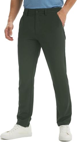 M MAELREG Mens Golf Pants with 4 Pockets - 30"/32"/34" Lightweight Water Repellent Work Dress Pants Casual Comfy Trousers in Saudi Arabia