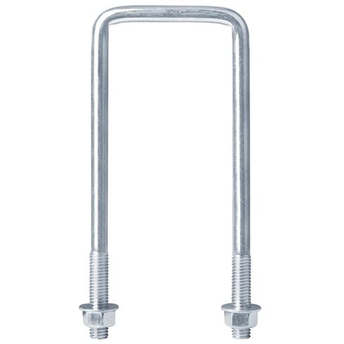 4 PCS 3" Wide Square U-Bolt, 1/2" x 3-1/8" x 8" Square Boat Trailer U Bolts Clamp, Electro-Galvanized in Saudi Arabia