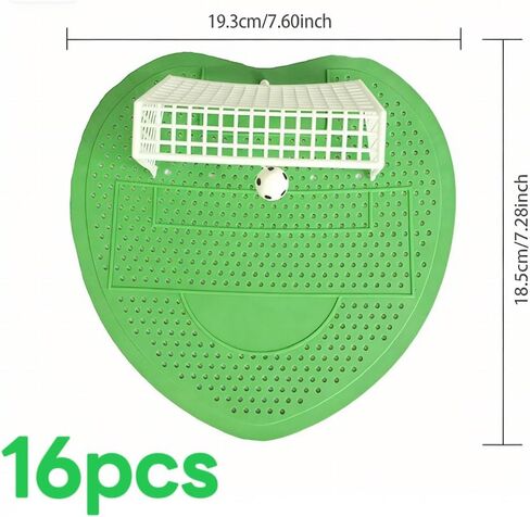 16 Packs Urinal Screens Deodorizer Urinal Cakes Fresh Bathroom Mat for Floor Football Soccer World Cup (16 Urinal Screen Deodorizer) in Kuwait