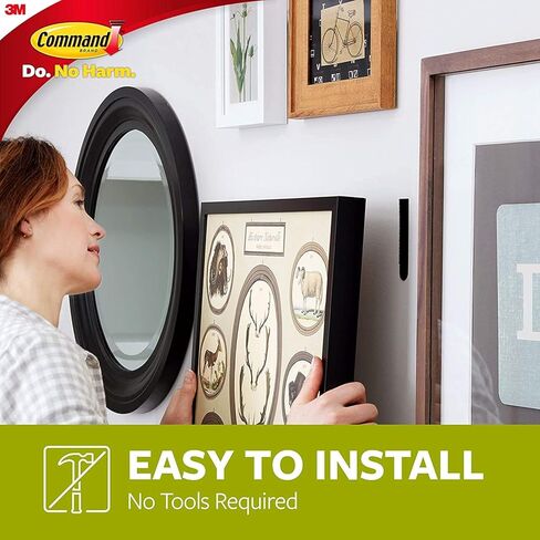 8 Pack Medium Black Adhesive Picture Hanger Strips in Saudi Arabia