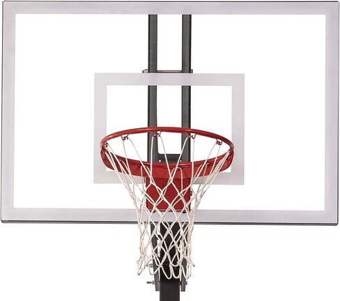 نظام كرة السلة من سلسلة Goalsetter X554 Extreme - لوح خلفي زجاجي مقاس 54 بوصة - عمود مقاس 5 بوصات - حافة منفصلة للجامعة in Kuwait