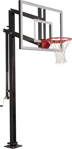 نظام كرة السلة من سلسلة Goalsetter X554 Extreme - لوح خلفي زجاجي مقاس 54 بوصة - عمود مقاس 5 بوصات - حافة منفصلة للجامعة in Kuwait