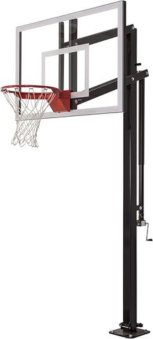 نظام كرة السلة من سلسلة Goalsetter X554 Extreme - لوح خلفي زجاجي مقاس 54 بوصة - عمود مقاس 5 بوصات - حافة منفصلة للجامعة in Kuwait
