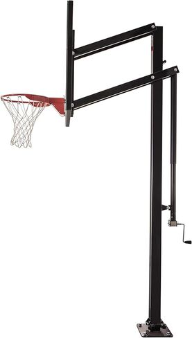 نظام كرة السلة من سلسلة Goalsetter X554 Extreme - لوح خلفي زجاجي مقاس 54 بوصة - عمود مقاس 5 بوصات - حافة منفصلة للجامعة in Kuwait