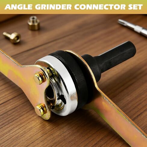 5Pcs Electric Drill Angle Grinder Connecting Rod Set, 10mm Angle Grinder Tool Drill Arbor Mandrel Adaptor with Spanner for Cutting Disc, Polish Disc and Polish Sponge in Saudi Arabia