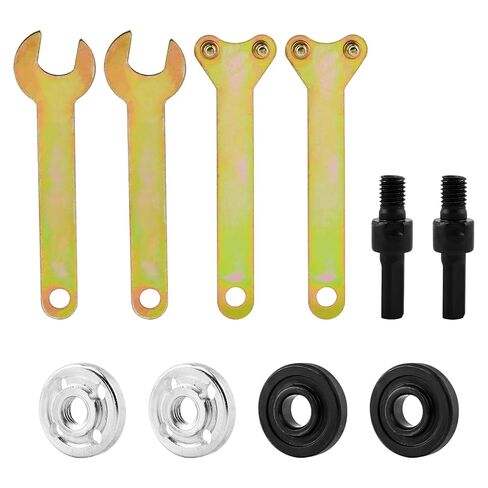 5Pcs Electric Drill Angle Grinder Connecting Rod Set, 10mm Angle Grinder Tool Drill Arbor Mandrel Adaptor with Spanner for Cutting Disc, Polish Disc and Polish Sponge in Saudi Arabia