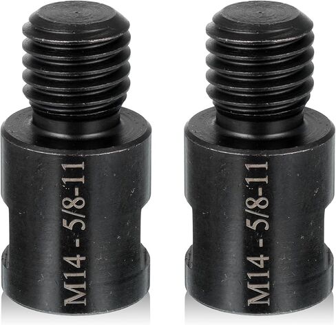 Angle Grinder Adapter, 2 Pcs Angle Grinder Attachment Converter M14 Female to 5/8-11 Male, Interface Connector Adapter for Angle Grinder Polisher Drill Bit Connecting Tool in Saudi Arabia