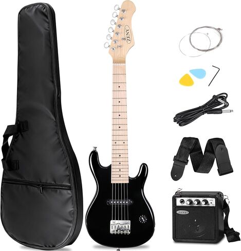 ZENY 30 inch Kids Electric Guitar with 5w Amp, Gig Bag, Strap, Cable, Strings and Picks Guitar Combo Accessory Kit, Blue in Saudi Arabia