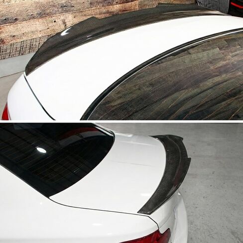 Aerobon Real Carbon Fiber Trunk Spoiler متوافق مع 2008-2013 BMW 1 Series E82 Coupe Spoiler و 1M Coupe Spoiler (H Style) in Kuwait