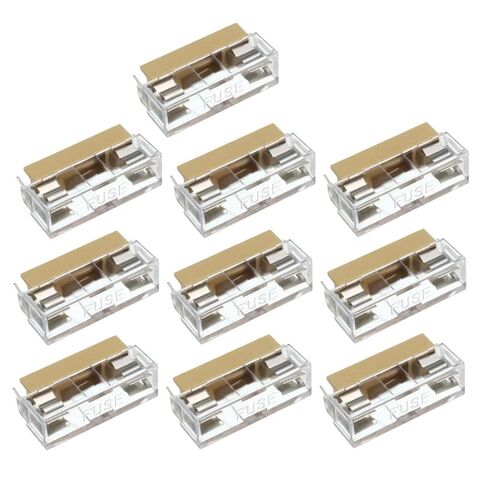uxcell 10pcs 250V 10A Dual Terminals 6 x 30mm Fuse PCB Panel Mount Holder Case in Saudi Arabia