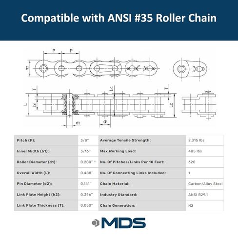 #35 Roller Chain Idler Sprocket 1/2" Bore Hardened 19 Tooth - 35BB19-1/2 in Kuwait