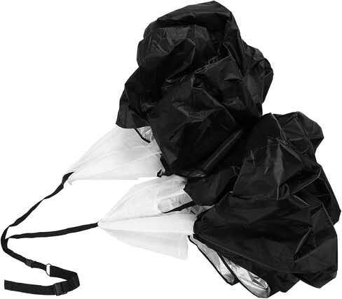 Resistance Parachute for Sprinting and Football Training, Dual Black Speed Chutes with Adjustable Belt, Outdoor Speed and Agility Trainer and Adults in Saudi Arabia