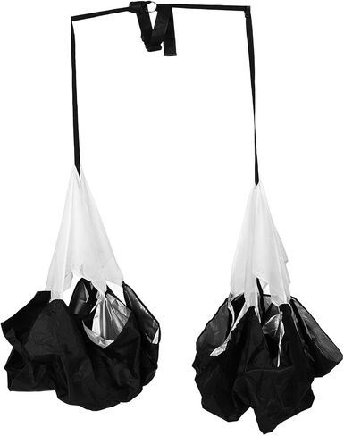 Resistance Parachute for Speed Training and Football Sprinting, Black Dual Canopy Running Trainer for Outdoor Agility and Endurance Conditioning in Saudi Arabia
