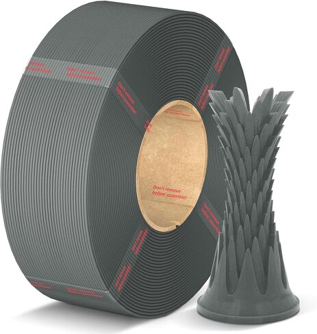 ANYCUBIC PLA Filament Refill 1.75mm, 3D Printer Filament, for Reusable Spools, Dimensional Accuracy +/- 0.02mm, Fit with Most Reusable Spools, 1KG, Texture Grey in Saudi Arabia