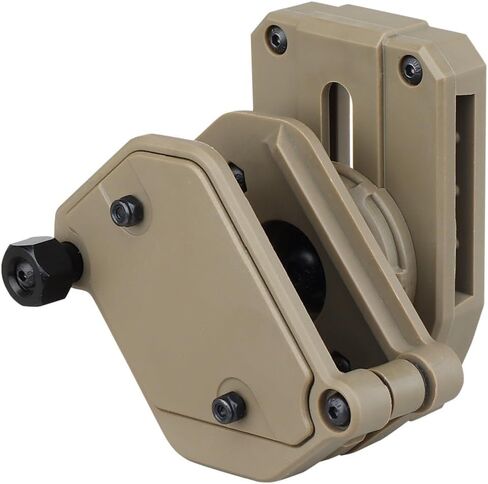 Tactical 360-Degree Rotatable Magazine Pouch, Multi-Angle Belt Holster for IPSC Competition, Black Engineering Material, Compatible with 1911, G17, Hi-Capa, PX4, XDM Pistols in Kuwait