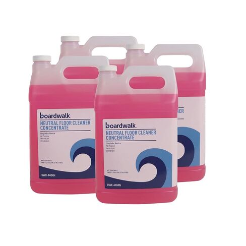 Boardwalk Neutral Floor Cleaner Concentrate, Lemon Scent, 1 gal Bottle, 4/Carton in Saudi Arabia
