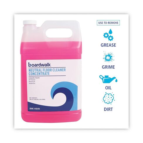 Boardwalk Neutral Floor Cleaner Concentrate, Lemon Scent, 1 gal Bottle, 4/Carton in Saudi Arabia