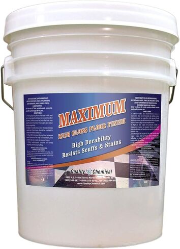 Quality Chemical Maximum High Solids Commercial Wax and High Shine Floor Finish - 5 gallon pail - 640 oz (Pack of 1) in Kuwait