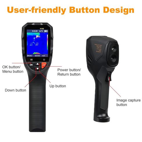 كاميرا التصوير الحراري بدقة فائقة 240 × 240، عمر البطارية 15 ساعة، دقة الأشعة تحت الحمراء 128 × 128، كاميرا بالأشعة تحت الحمراء 25 هرتز، تنبيهات درجة الحرارة العالية/المنخفضة، إيقاف التشغيل التلقائي، -4 درجة فهرنهايت إلى 1022 درجة فهرنهايت، نقل صورة التطب in Kuwait