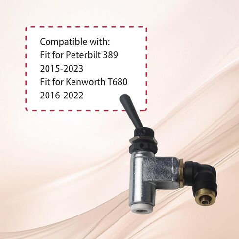 صمام التحكم بالهواء المضغوط بمفتاح تبديل الهواء الكبير مناسب لشاحنة بيتربيلت وتطبيقات التحكم بالهواء المضغوط الصناعية، يحل محل BA14500، توصيل سريع 1/4 بوصة، لمسة نهائية مطلية بالزنك 90 درجة in Kuwait