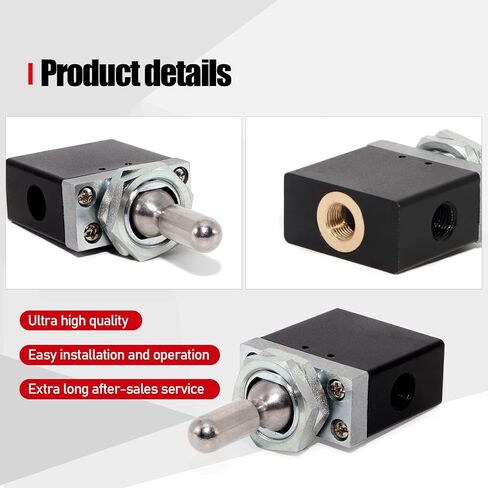 BAV020TD 3-Position Detented Neutral Lockout Toggle Valve – Compatible with Tailgate Cylinders, Hoist Applications, Air Valves, Pumps & Dump Body Hardware in Kuwait