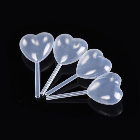 50Pcs Clear Heart Trasfer Pipettes 4ML Plastic Liquid Droppers Transparent for Essential Oil Transfer Science Crafts Painting Chocolate Strawberries Cupcakes Ice Cream in Kuwait