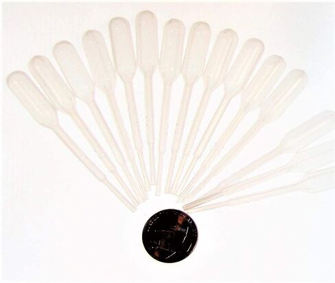Mini Plastic Dropper, Dropping Pipettes, Transfer Pipettes, Total Volume 0.75ml, 25 Drops, Pack of 500, Disposable in Saudi Arabia