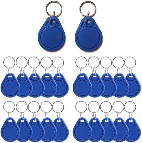 50 PCS 13.56 MHz UID Writable Rewritable Clone IC Smart Keychain, Compatible with MIFARE Classic 1K, RFID Blank Tag for Access Control Key Tag Rewritable (50 PCS) in Saudi Arabia