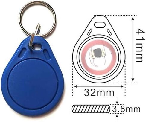50 PCS 13.56 MHz UID Writable Rewritable Clone IC Smart Keychain, Compatible with MIFARE Classic 1K, RFID Blank Tag for Access Control Key Tag Rewritable (50 PCS) in Saudi Arabia