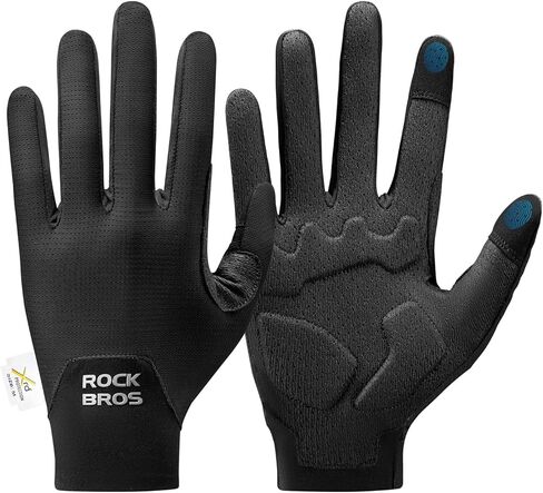 ROCKBROS Cycling Gloves for Men Women XRD Shock Absorbing Bicycle Riding Anti-Slip Breathable Full Finger UV-Sun-Protection Gloves for Road/Mountain & Electric Bike,E-Bike Commuter in Saudi Arabia