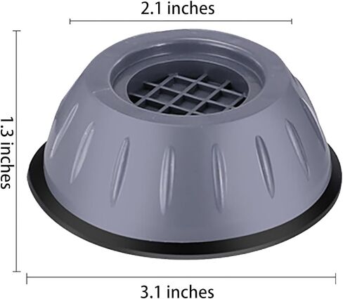 Anti-Vibration Pads for Washing Machines, Set of 4, Shock Absorbing Rubber Feet for Drum and Top-Load Washers, Noise Reduction and Stability Pads in Saudi Arabia